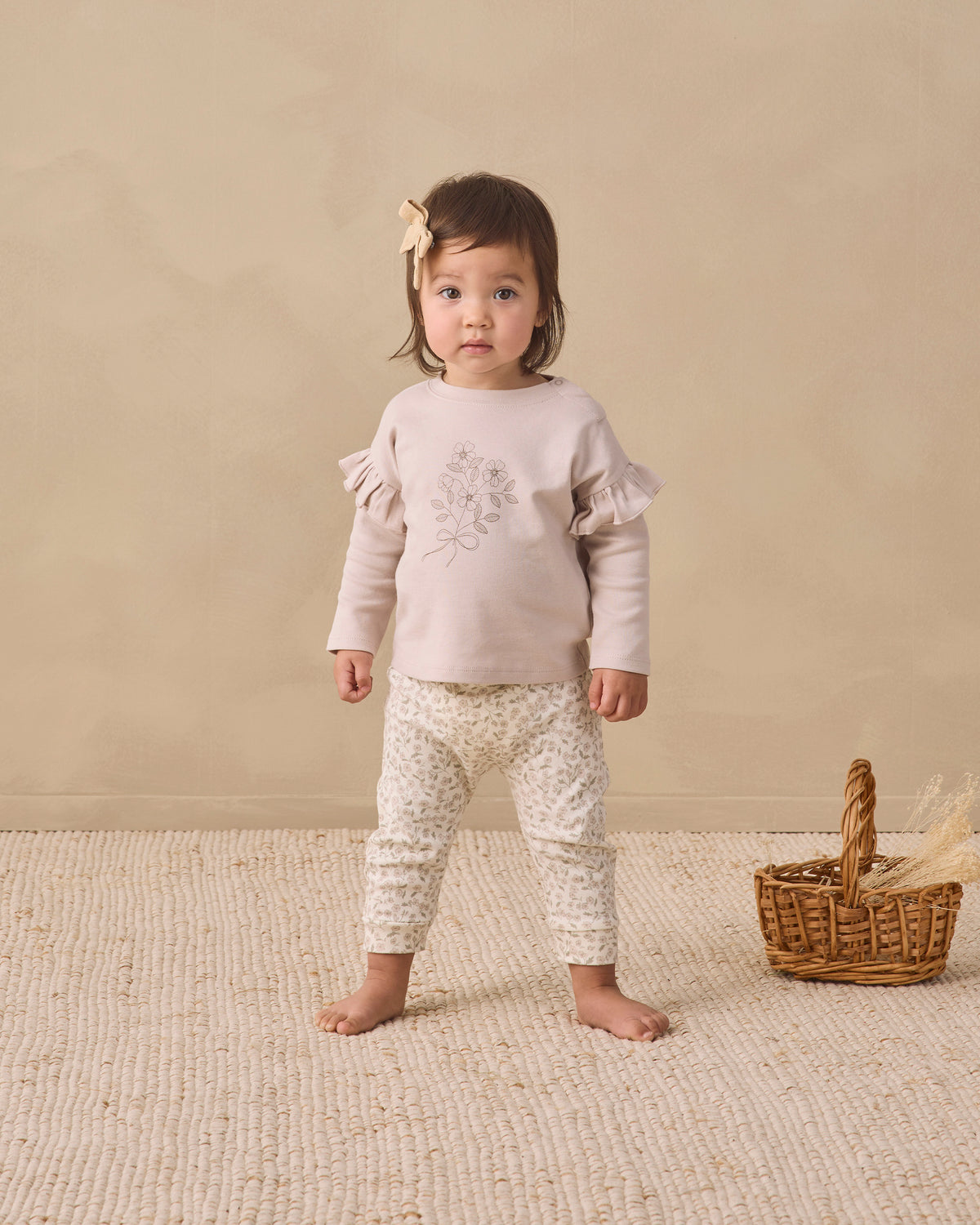 Quincy Mae Ruffle Long Sleeve Tee - Fleur