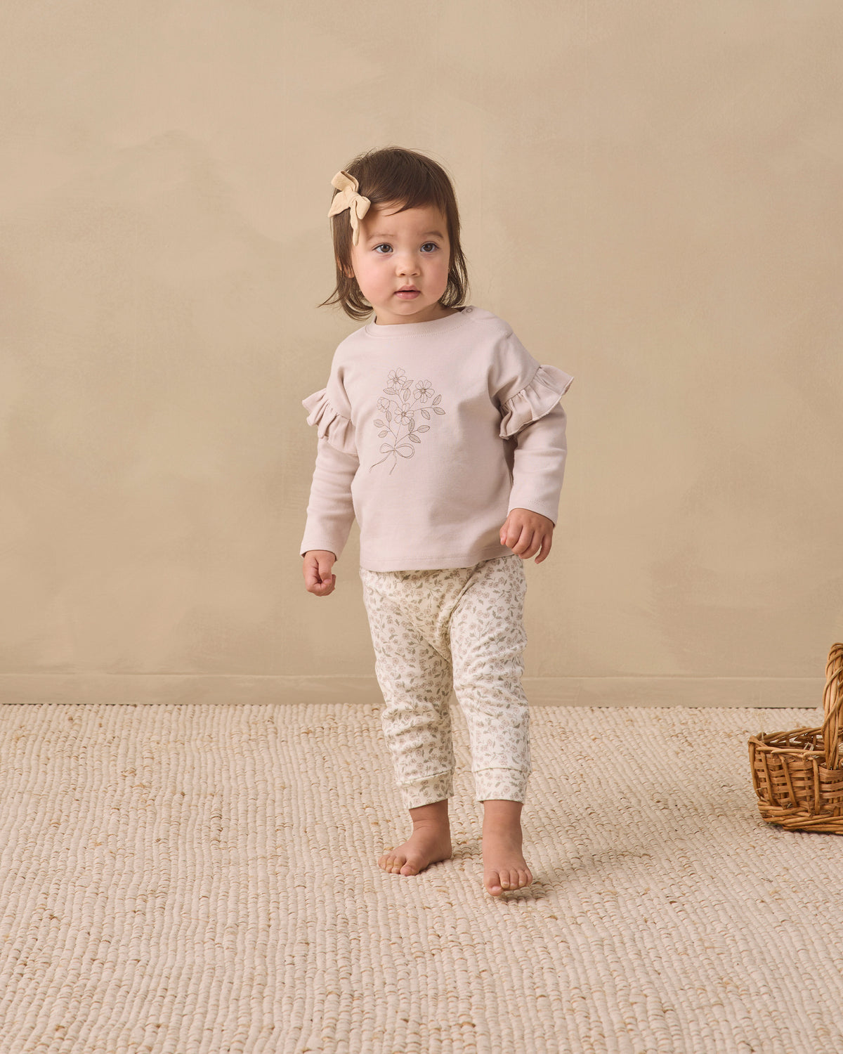 Quincy Mae Ruffle Long Sleeve Tee - Fleur