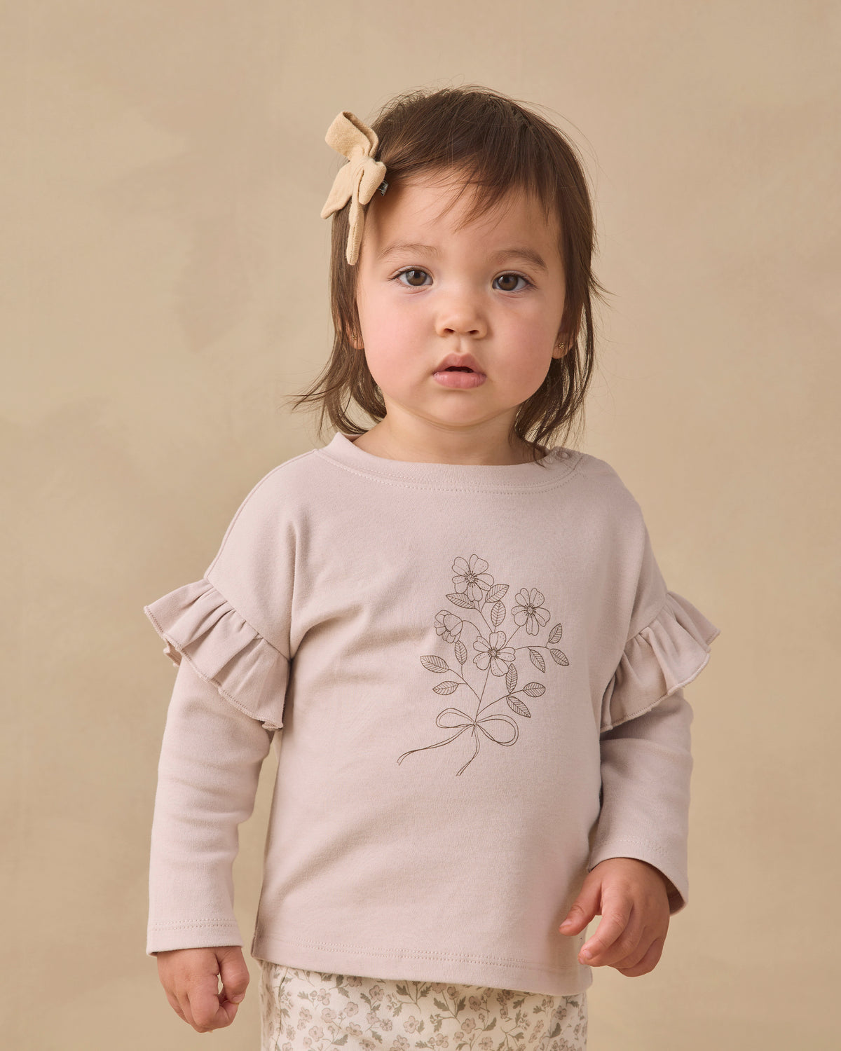 Quincy Mae Ruffle Long Sleeve Tee - Fleur