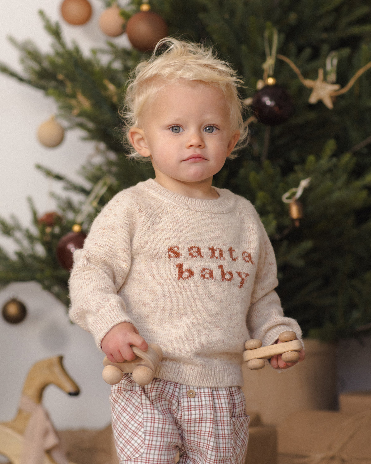 Quincy Mae Knit Sweater - Santa Baby