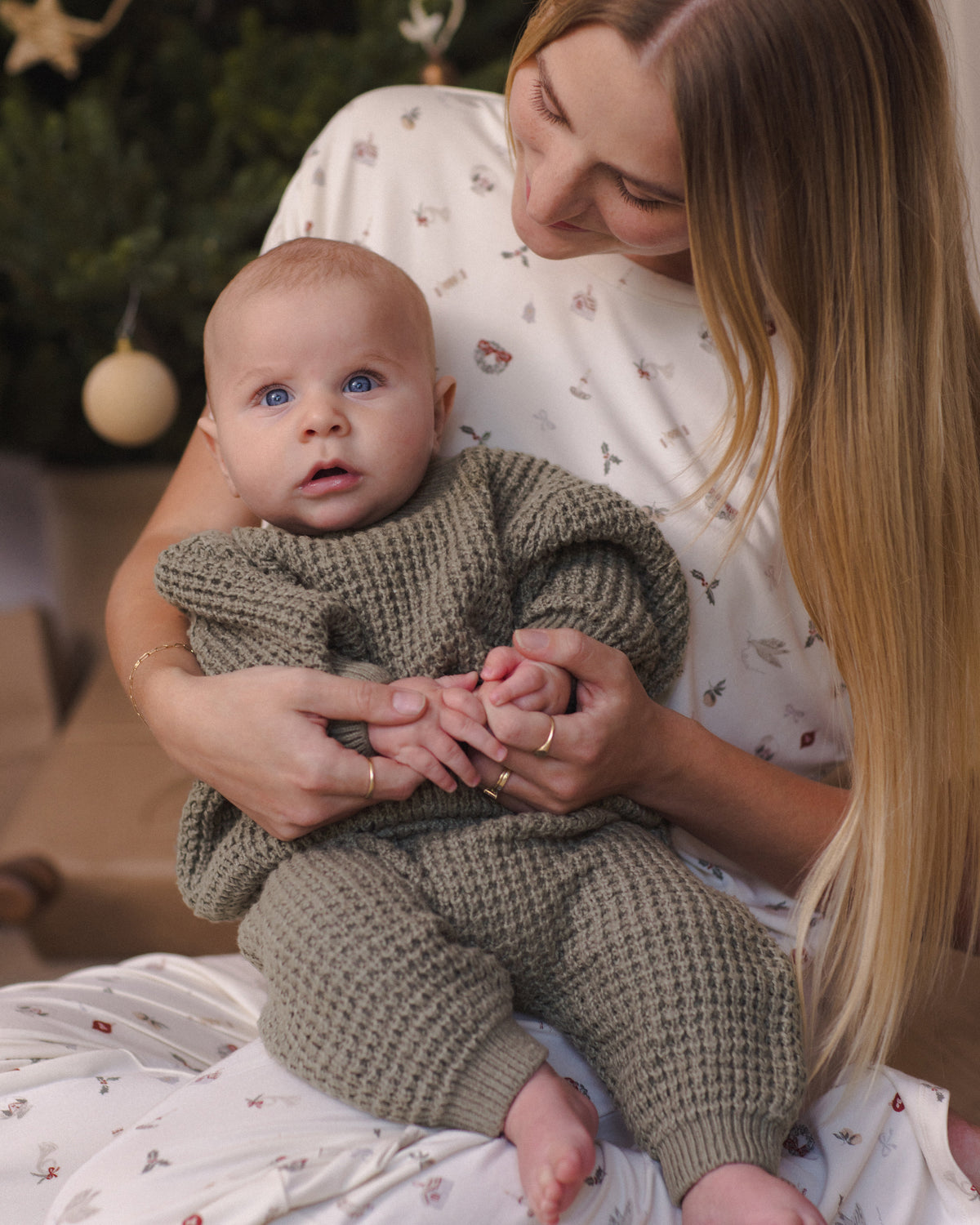 Quincy Mae Chunky Knit Pant - Spruce