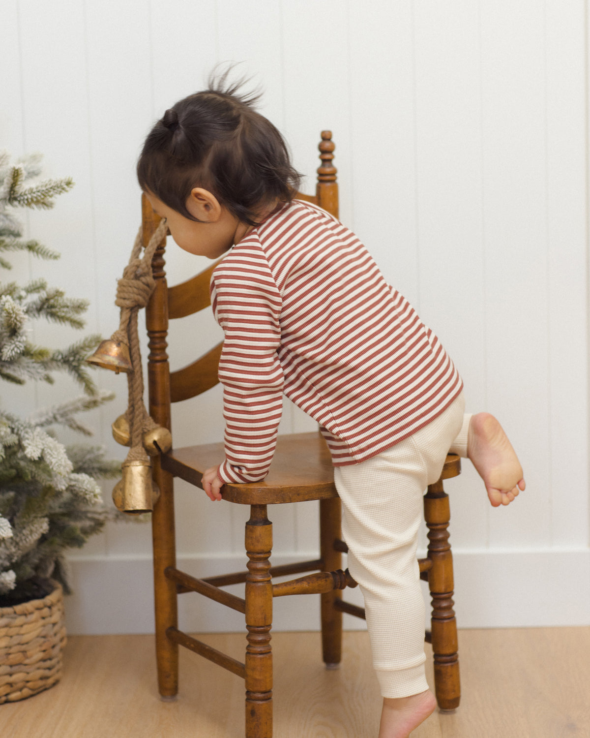 Quincy Mae Henley Knit Top - Candy Stripe