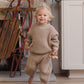 Quincy Mae Chunky Knit Pant - Heathered Latte