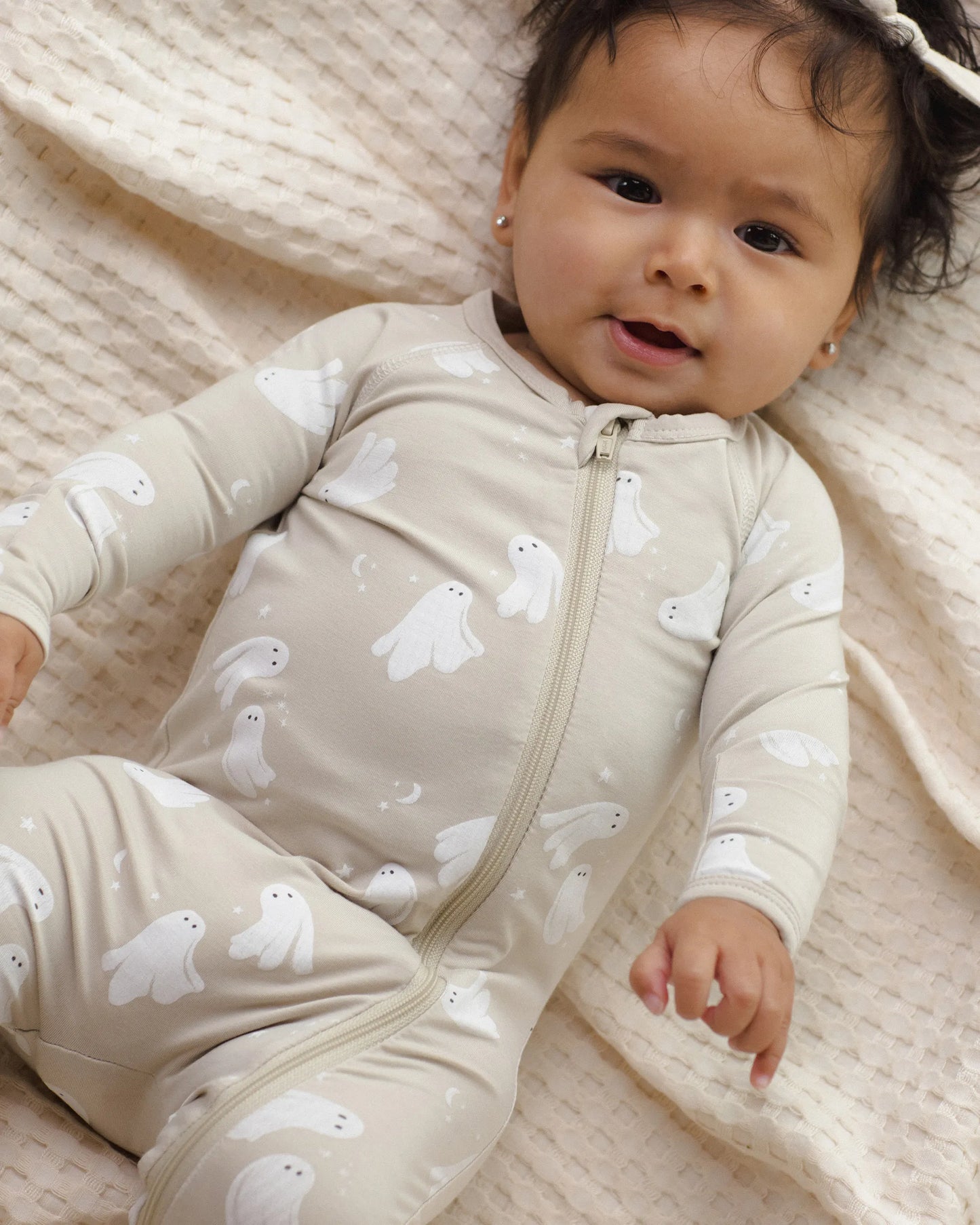 Quincy Mae Bamboo Zip Footie Dancing Ghosts