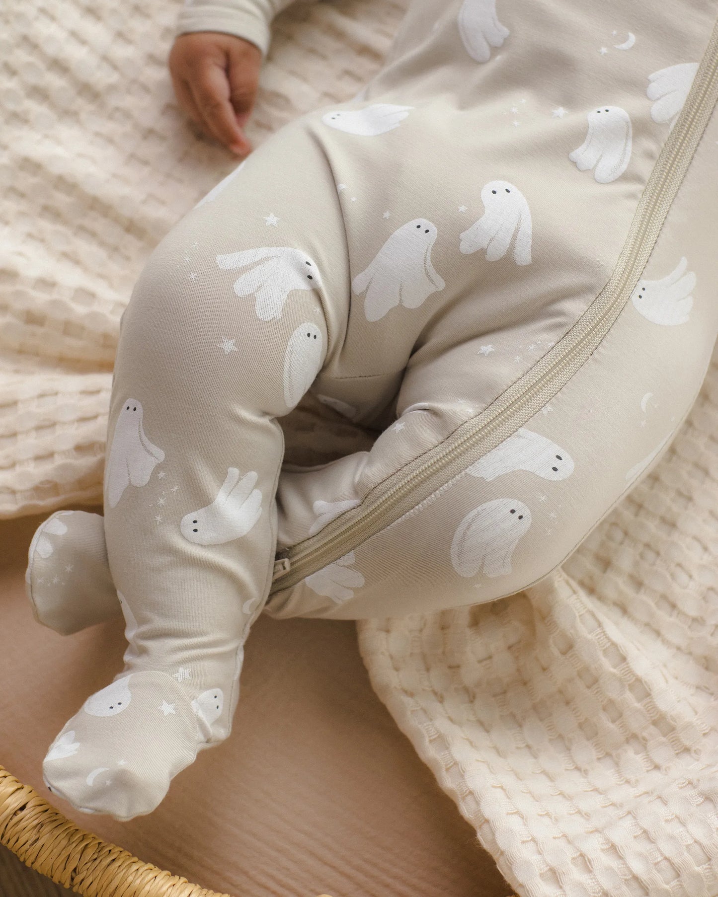 Quincy Mae Bamboo Zip Footie Dancing Ghosts