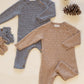 Quincy Mae Cozy Heather Knit Jumpsuit - Heathered Slate