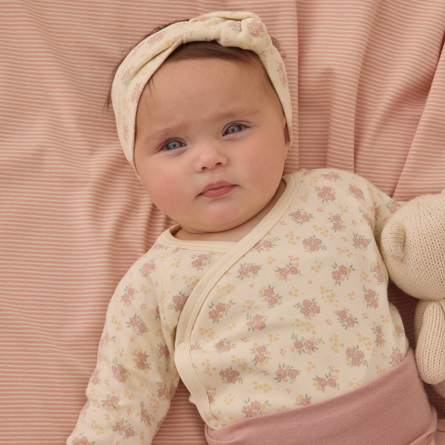 Quincy Mae Side Snap Bodysuit - Flower Field