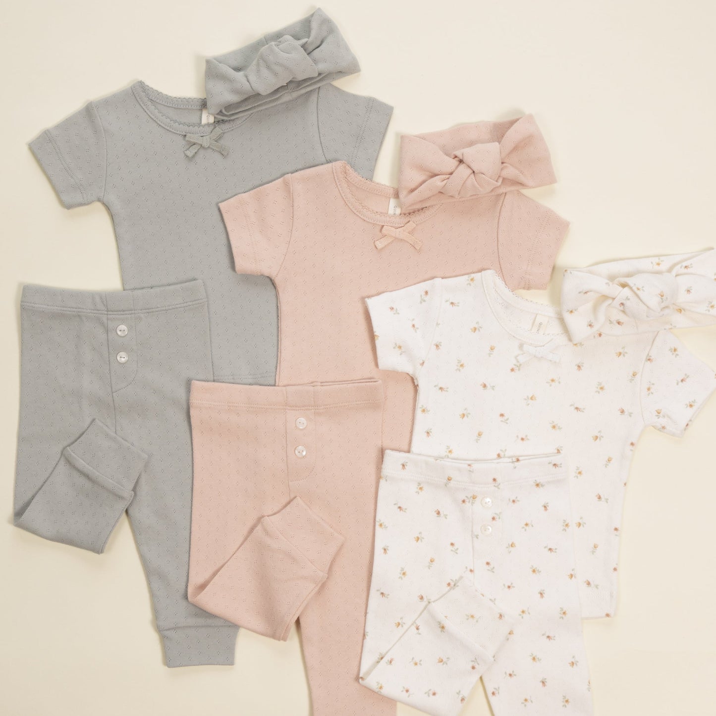 Quincy Mae Pointelle Tee + Legging - Petit Fleur