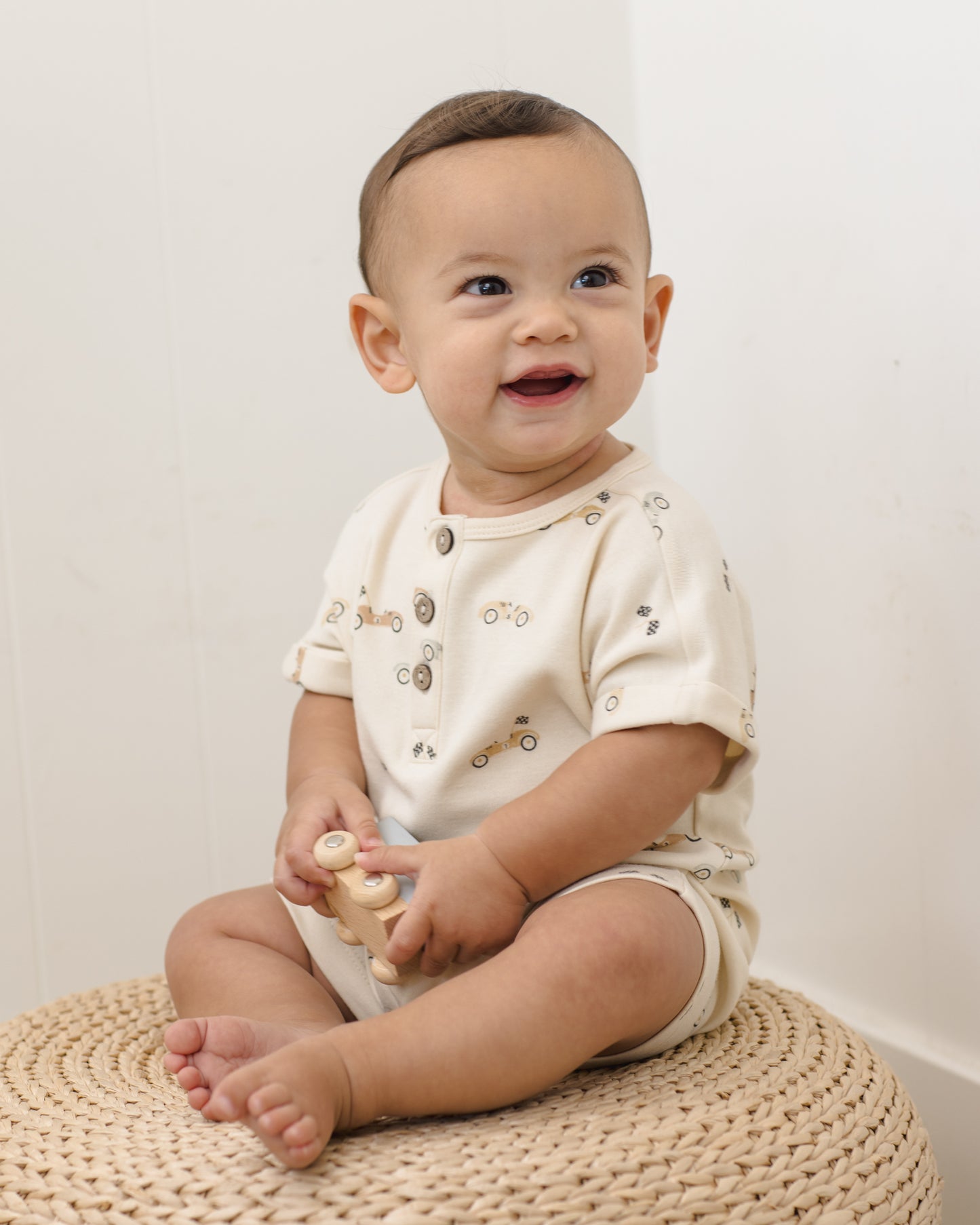 Quincy Mae Short Sleeve One-Piece - Race Car