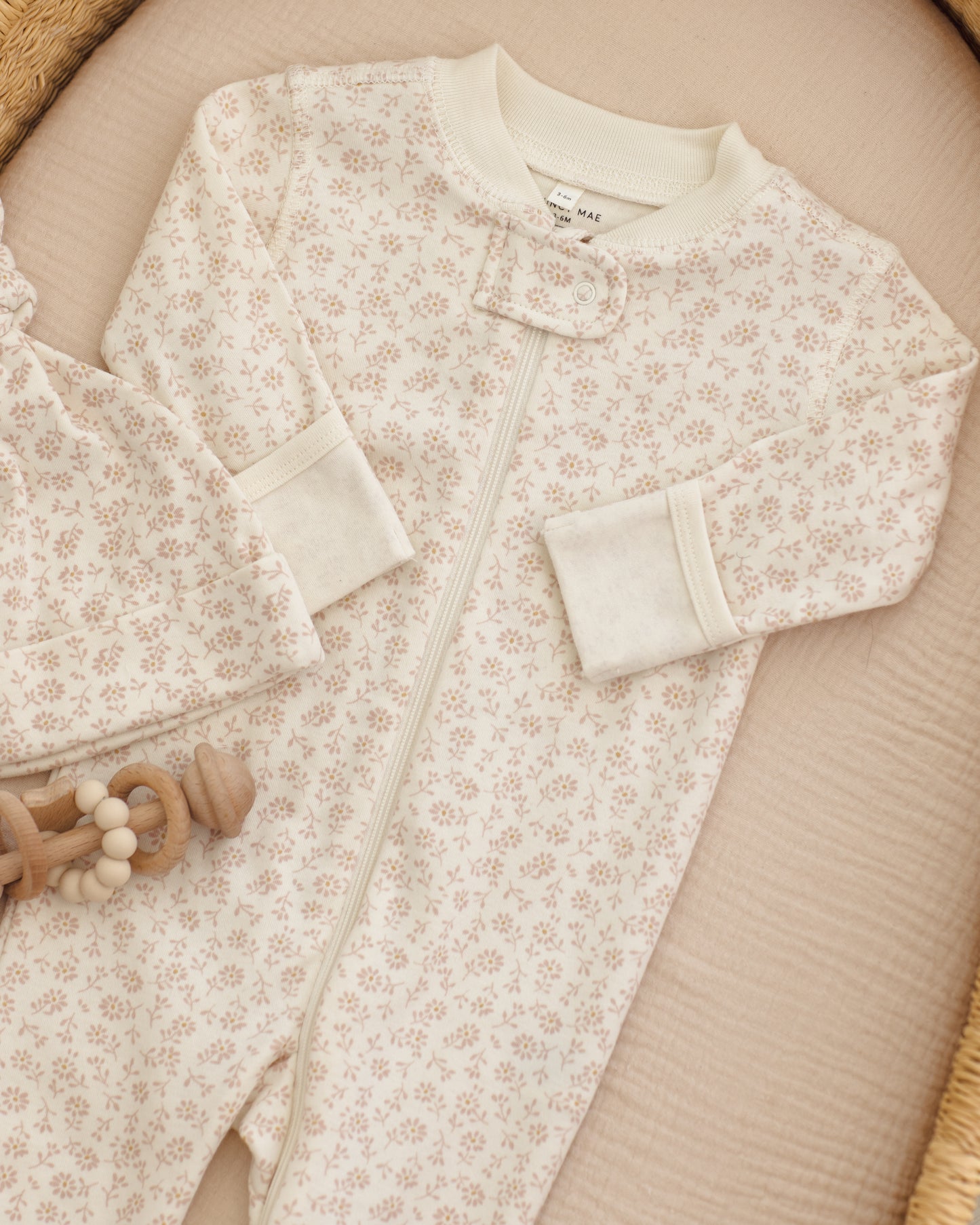 Quincy Mae Zip Longsleeve Sleeper Footie - Ditsy