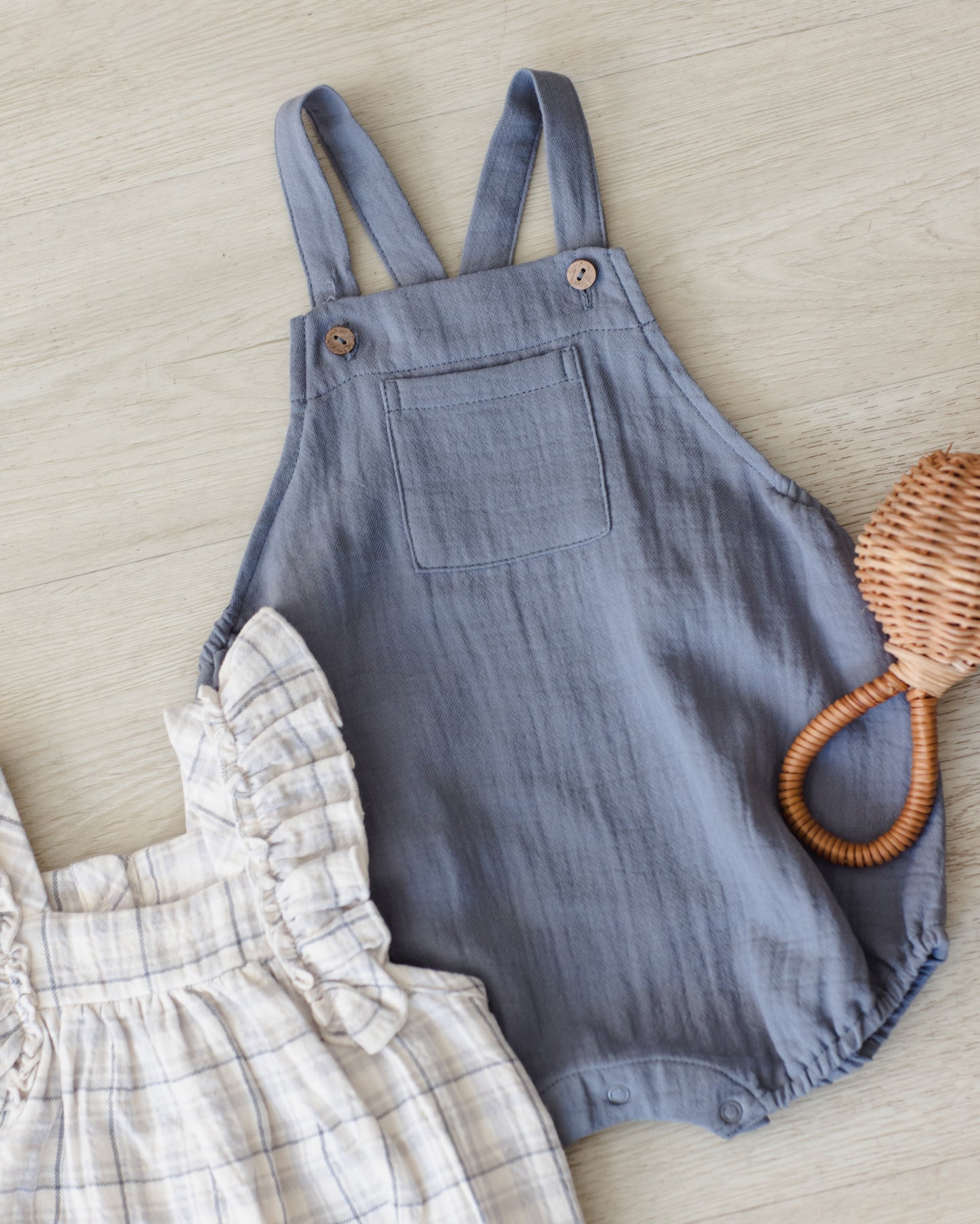 Quincy Mae Hayes Romper - Ocean