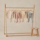 Quincy Mae Wrap Top + Footed Pant Set - Oat Micro Stripe