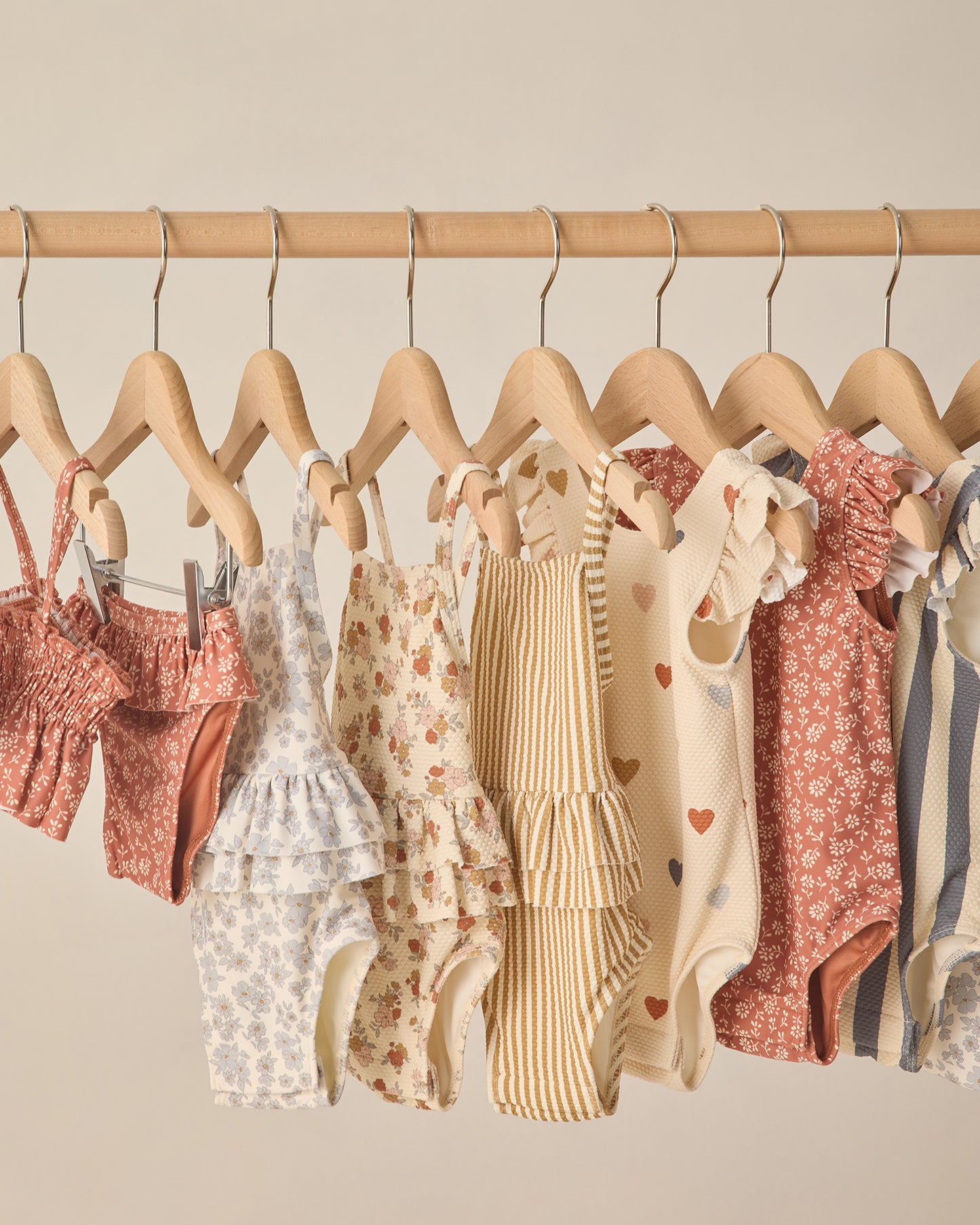 Quincy Mae Scoop Back One-Piece Swimsuit - Retro Ocean Stripe