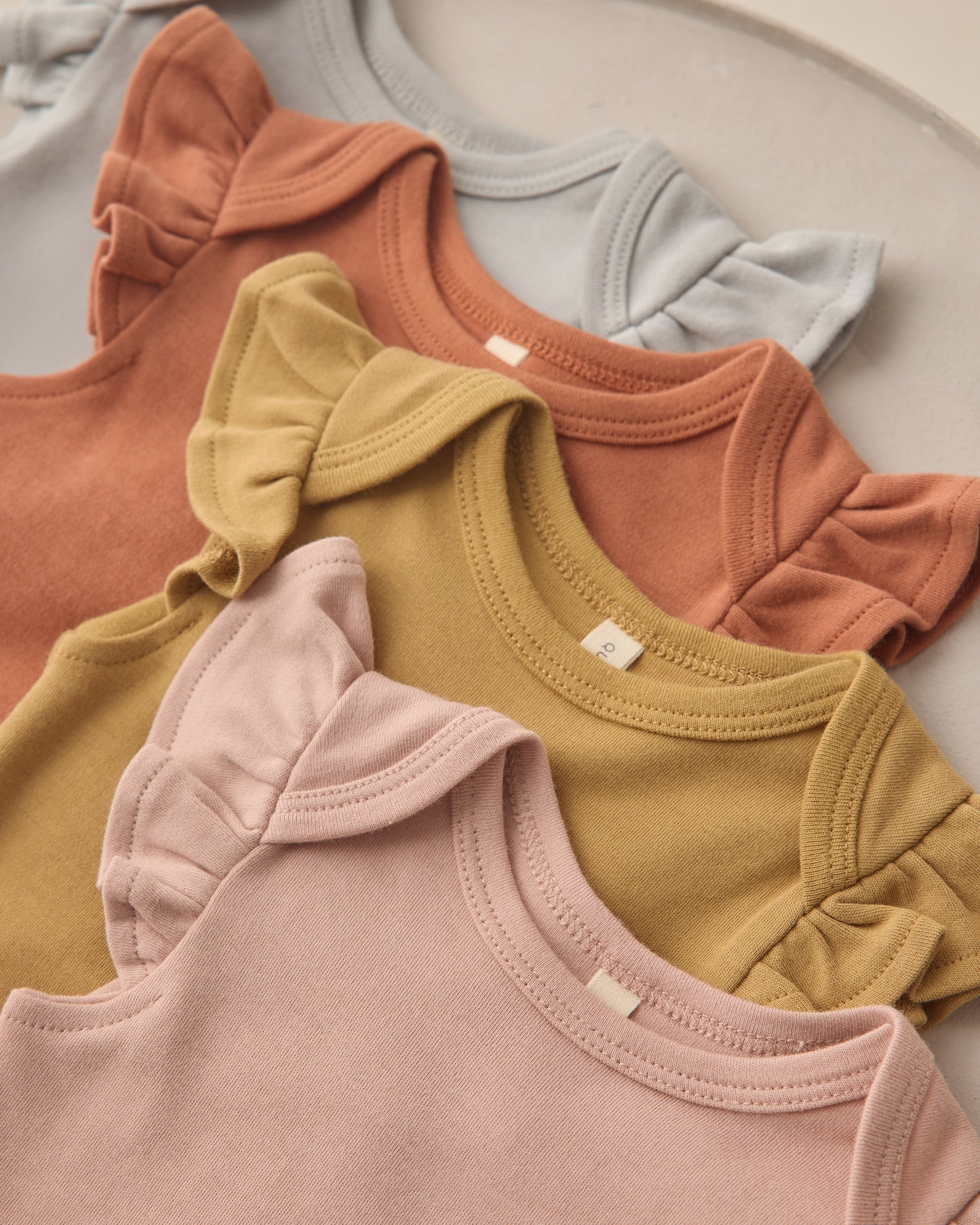 Quincy Mae Flutter Sleeve Bodysuit - Honey