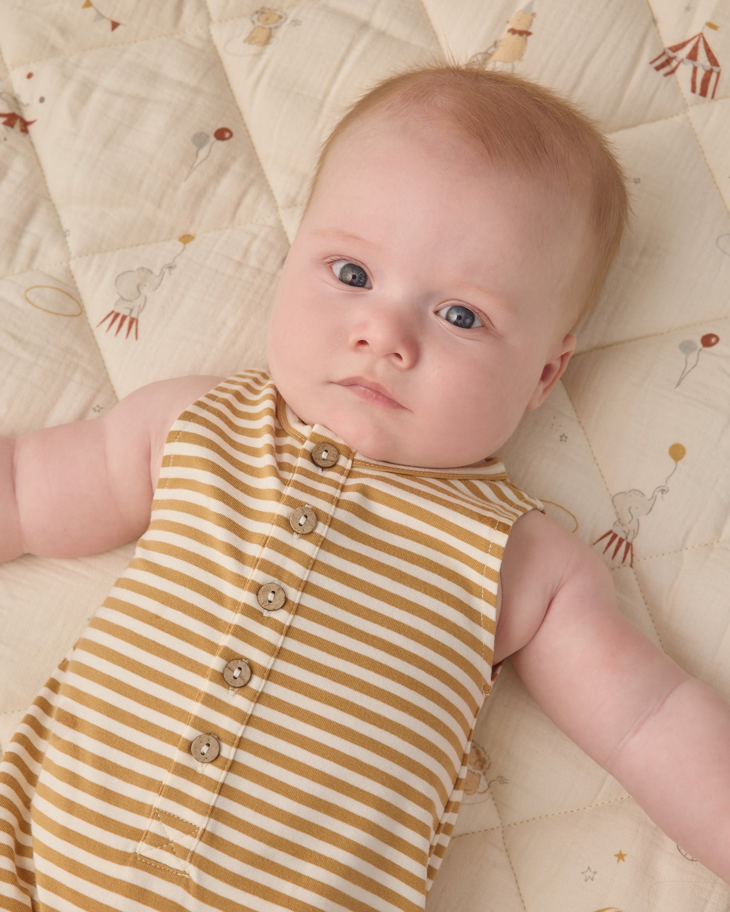 Quincy Mae Sleeveless Jumpsuit - Honey Stripe