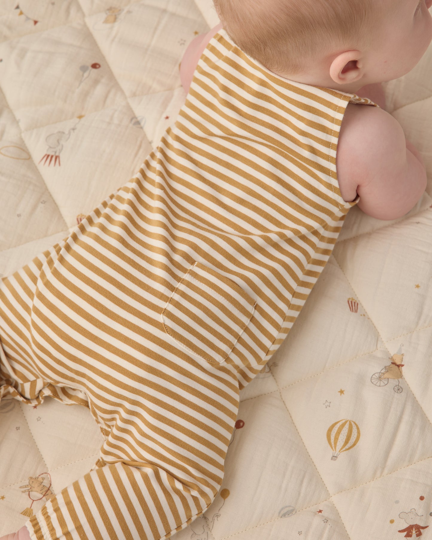 Quincy Mae Sleeveless Jumpsuit - Honey Stripe