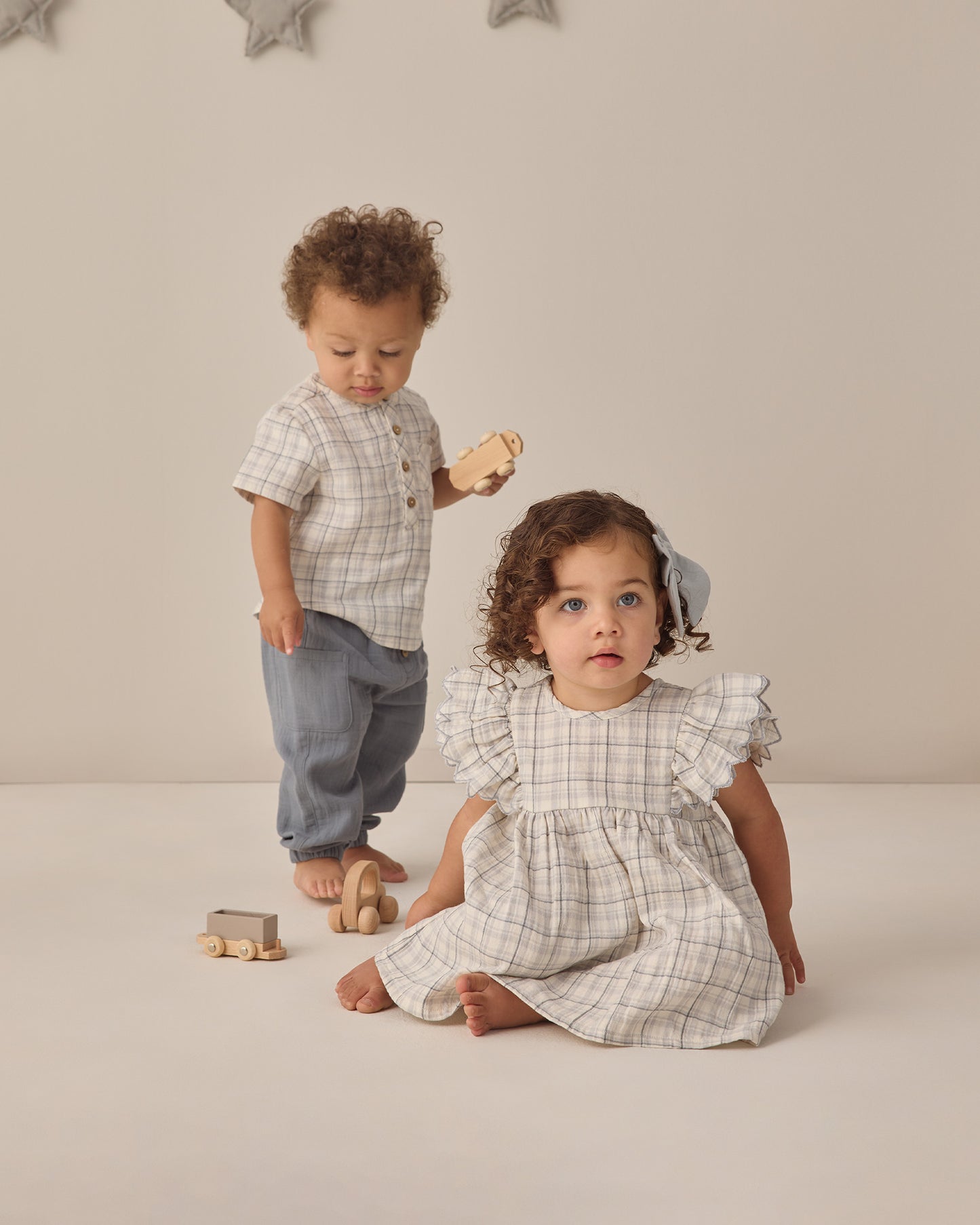 Quincy Mae Jaxson Shirt - Blue Plaid