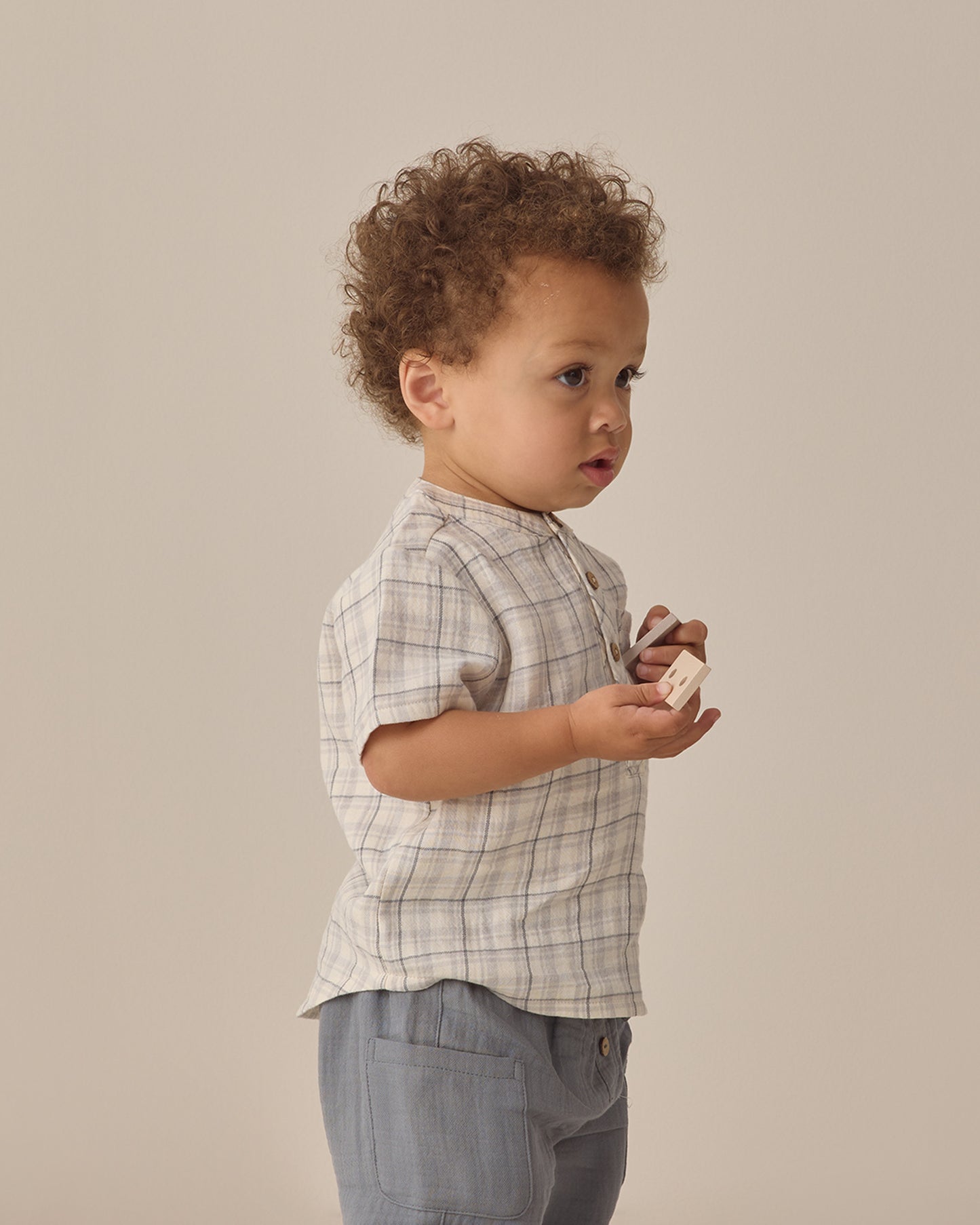 Quincy Mae Jaxson Shirt - Blue Plaid