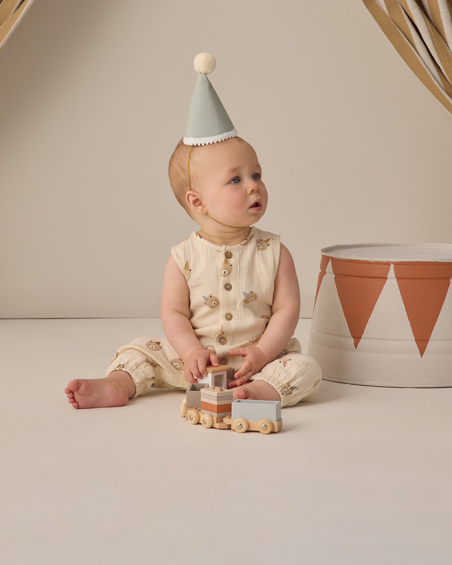 Quincy Mae Woven Jumpsuit - Party Bears