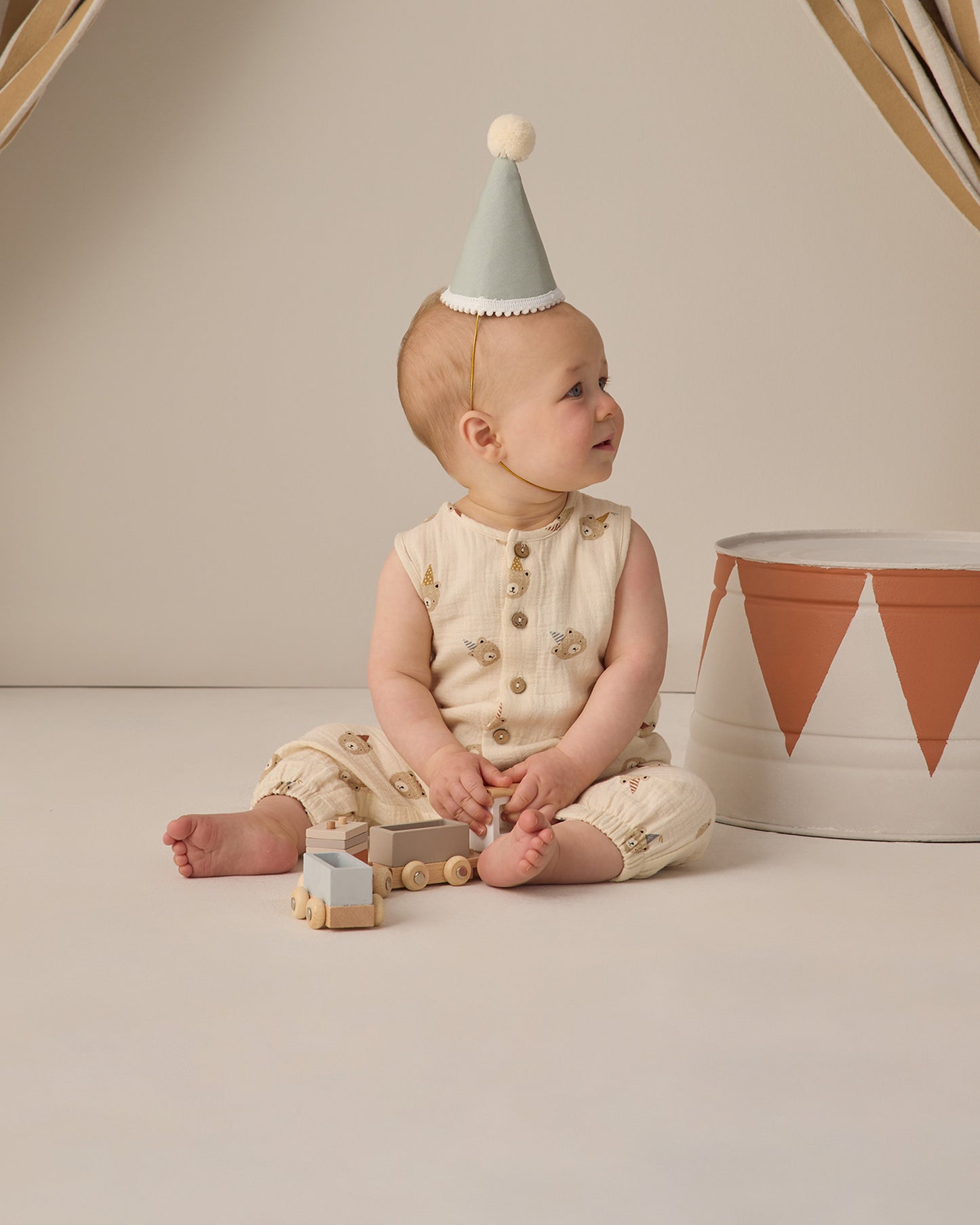 Quincy Mae Woven Jumpsuit - Party Bears