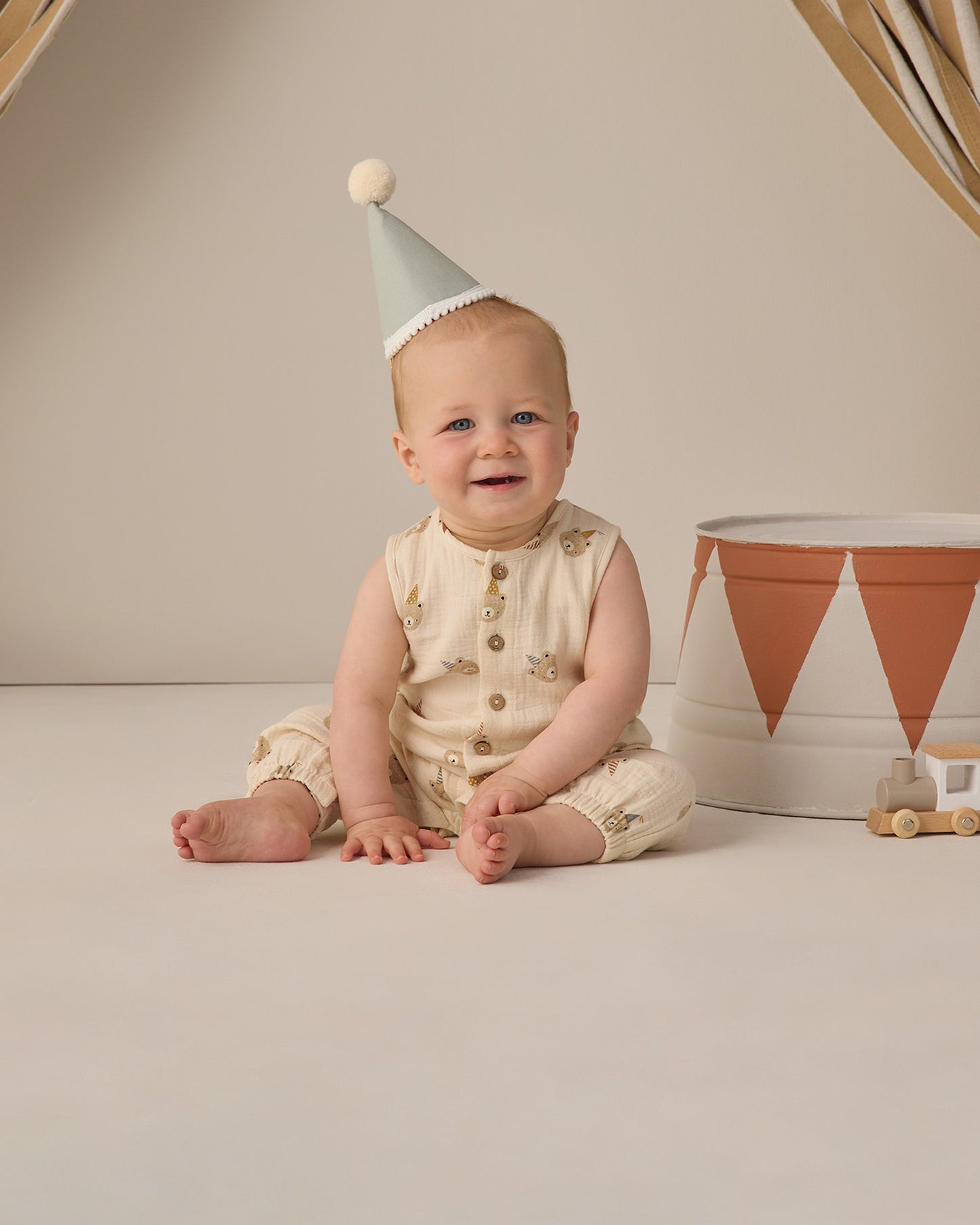 Quincy Mae Woven Jumpsuit - Party Bears