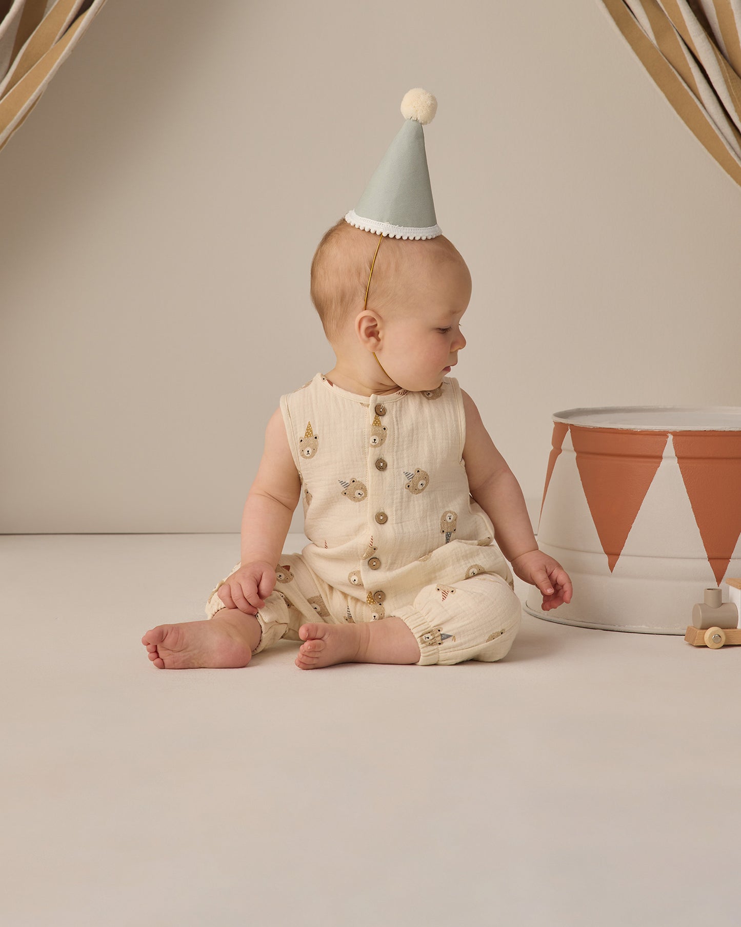 Quincy Mae Woven Jumpsuit - Party Bears