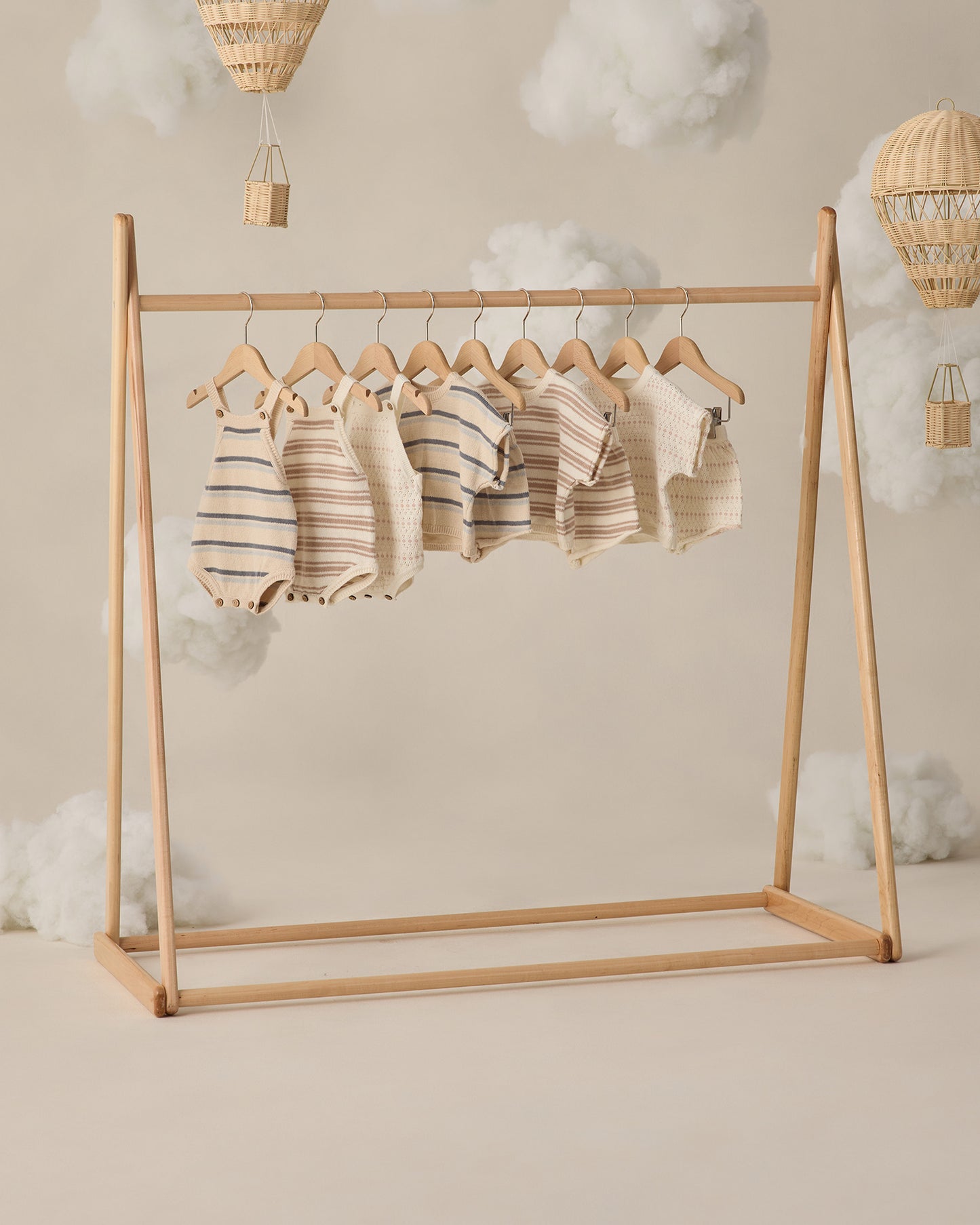 Quincy Mae Tatum Romper - Ocean Stripe