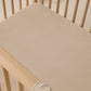 Quincy Mae Bamboo Crib Sheet - Oat Gingham