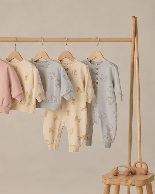 Quincy Mae Relaxed Fleece Jumpsuit - Tigers