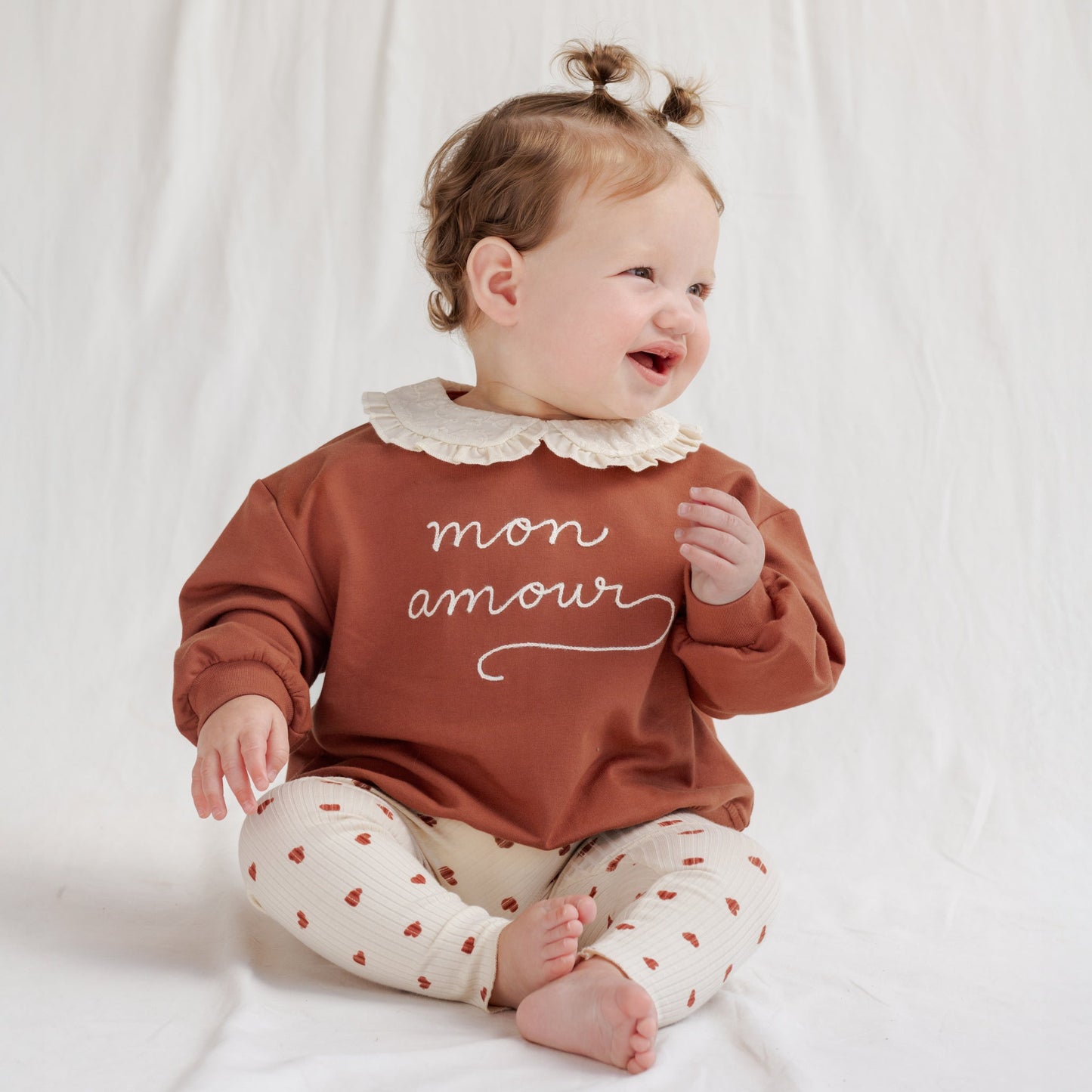 Quincy Mae Collared Sweatshirt - Mon Amour