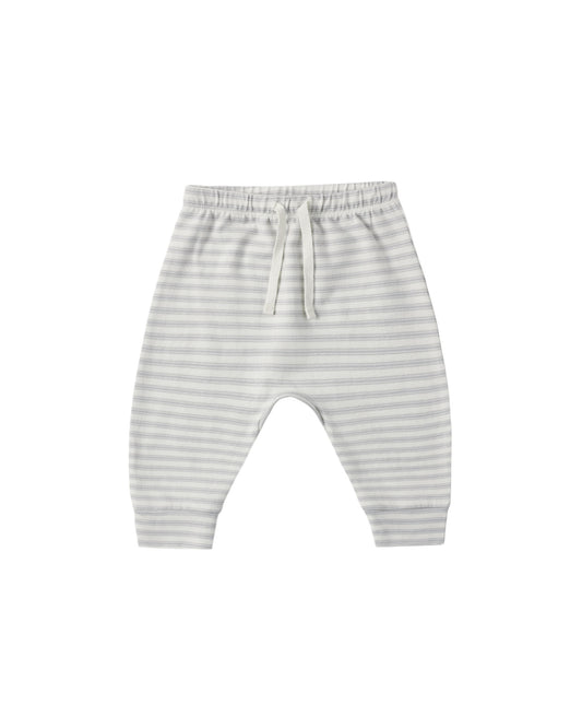 Quincy Mae Drawstring Pant - Cloud Stripe