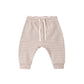 Quincy Mae Drawstring Pant - Cocoa Microstripe