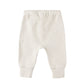 Quincy Mae Drawstring Pant - Oat Micro Stripe