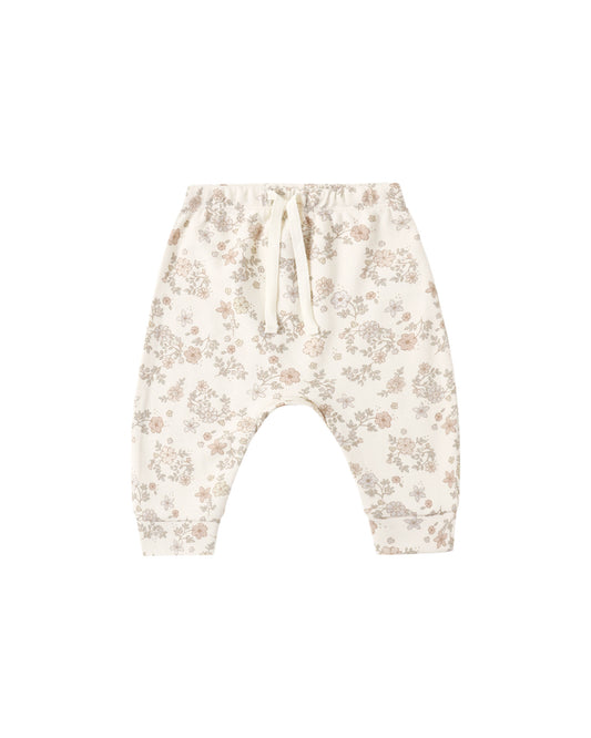 Quincy Mae Drawstring Pant - Floral Vine