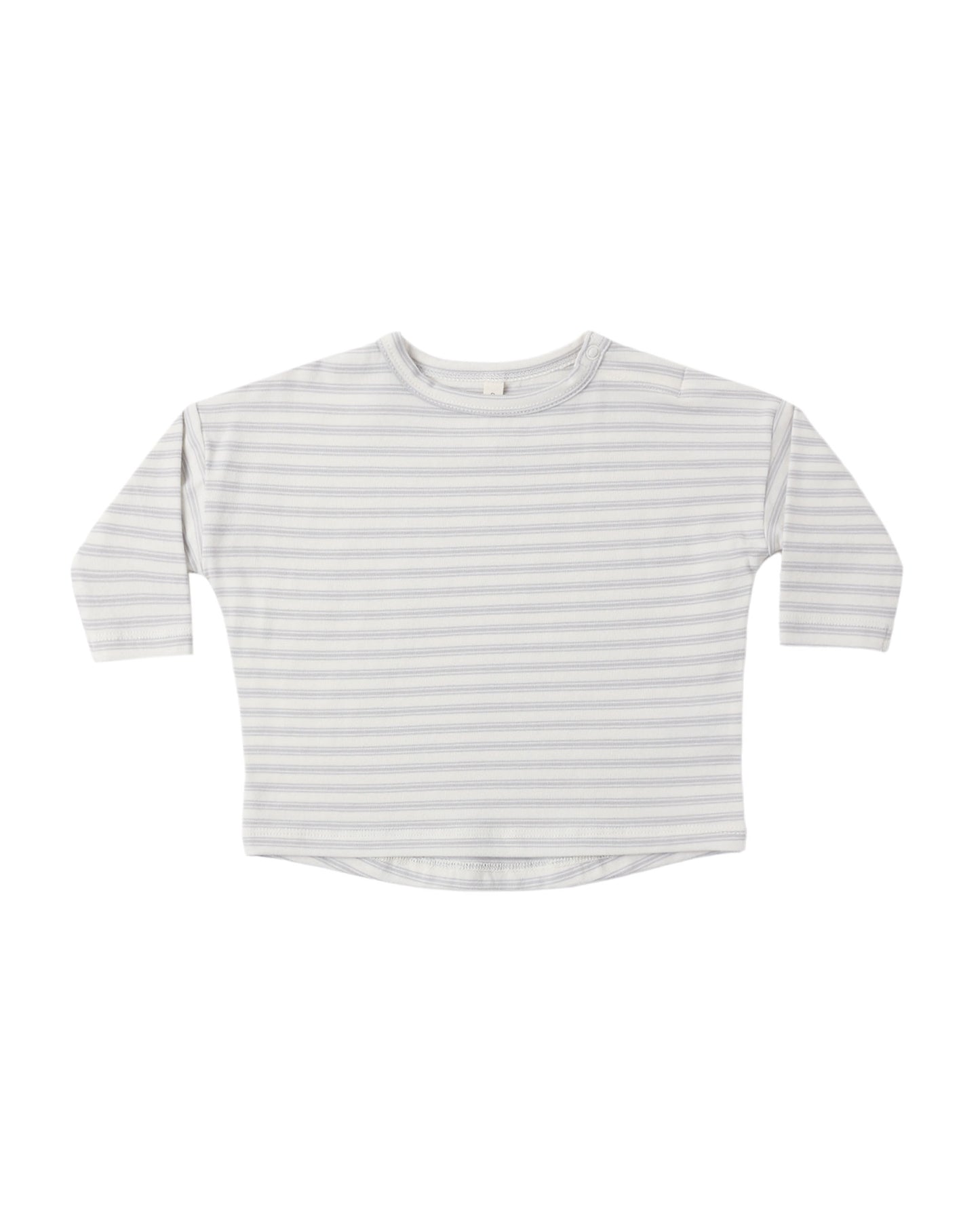 Quincy Mae Long Sleeve Tee - Cloud Stripe