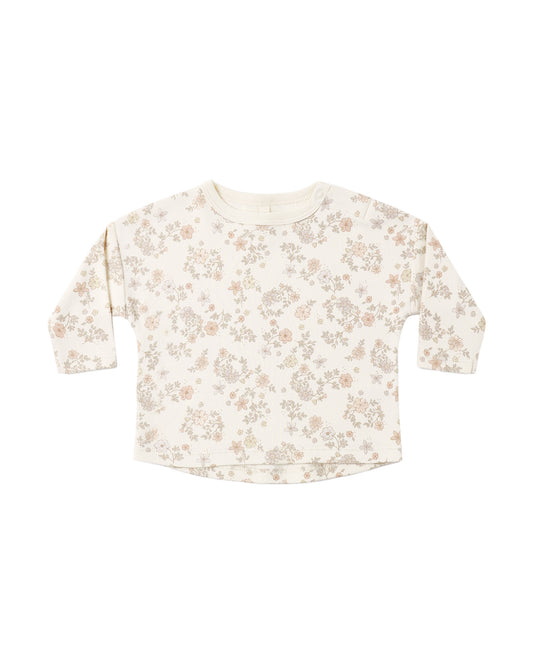 Quincy Mae Long Sleeve Tee - Floral Vine