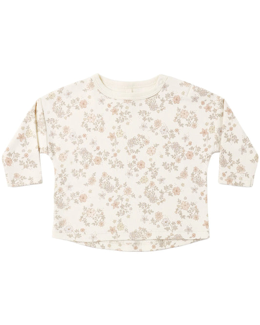 Quincy Mae Long Sleeve Tee - Floral Vine