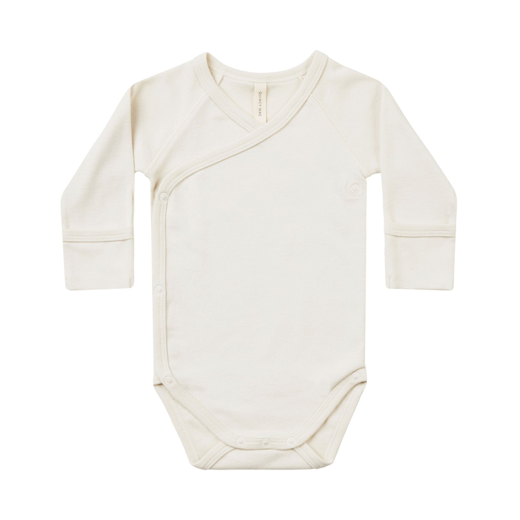 Quincy Mae Side Snap Bodysuit - Ivory