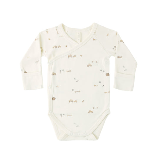 Quincy Mae Side Snap Bodysuit - Farm