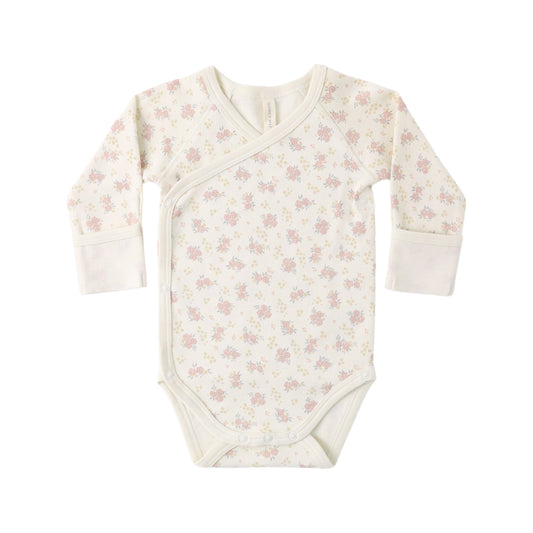 Quincy Mae Side Snap Bodysuit - Flower Field