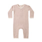 Quincy Mae Ribbed Baby Jumpsuit - Dusty Rose Microstripe