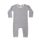 Quincy Mae Ribbed Baby Jumpsuit - Slate Microstripe