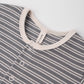 Quincy Mae Ribbed Baby Jumpsuit - Slate Microstripe