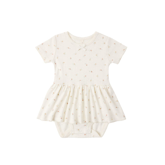 Quincy Mae Pointelle Skirted Bodysuit - Petit Fleur