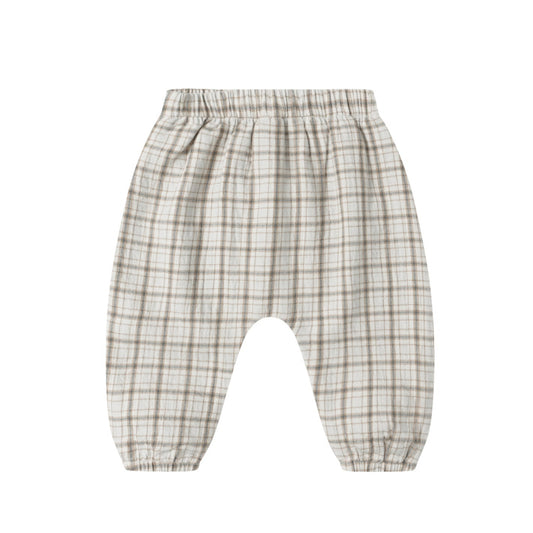 Quincy Mae Woven Pant - Blue Plaid