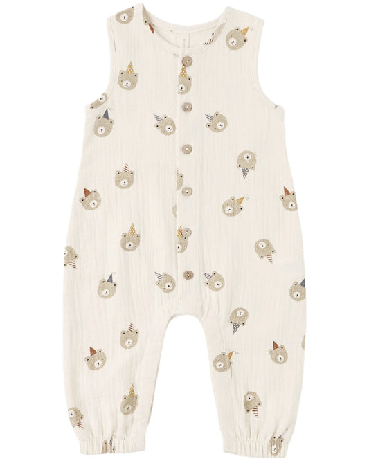 Quincy Mae Woven Jumpsuit - Party Bears