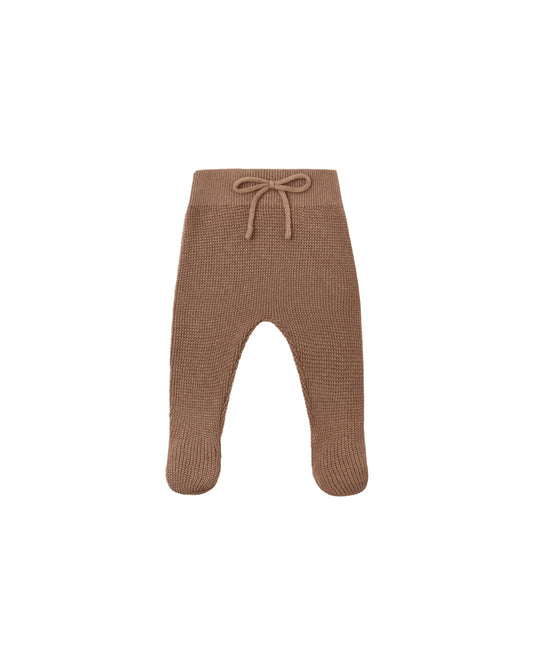 Quincy Mae Footed Knit Pant - Cocoa