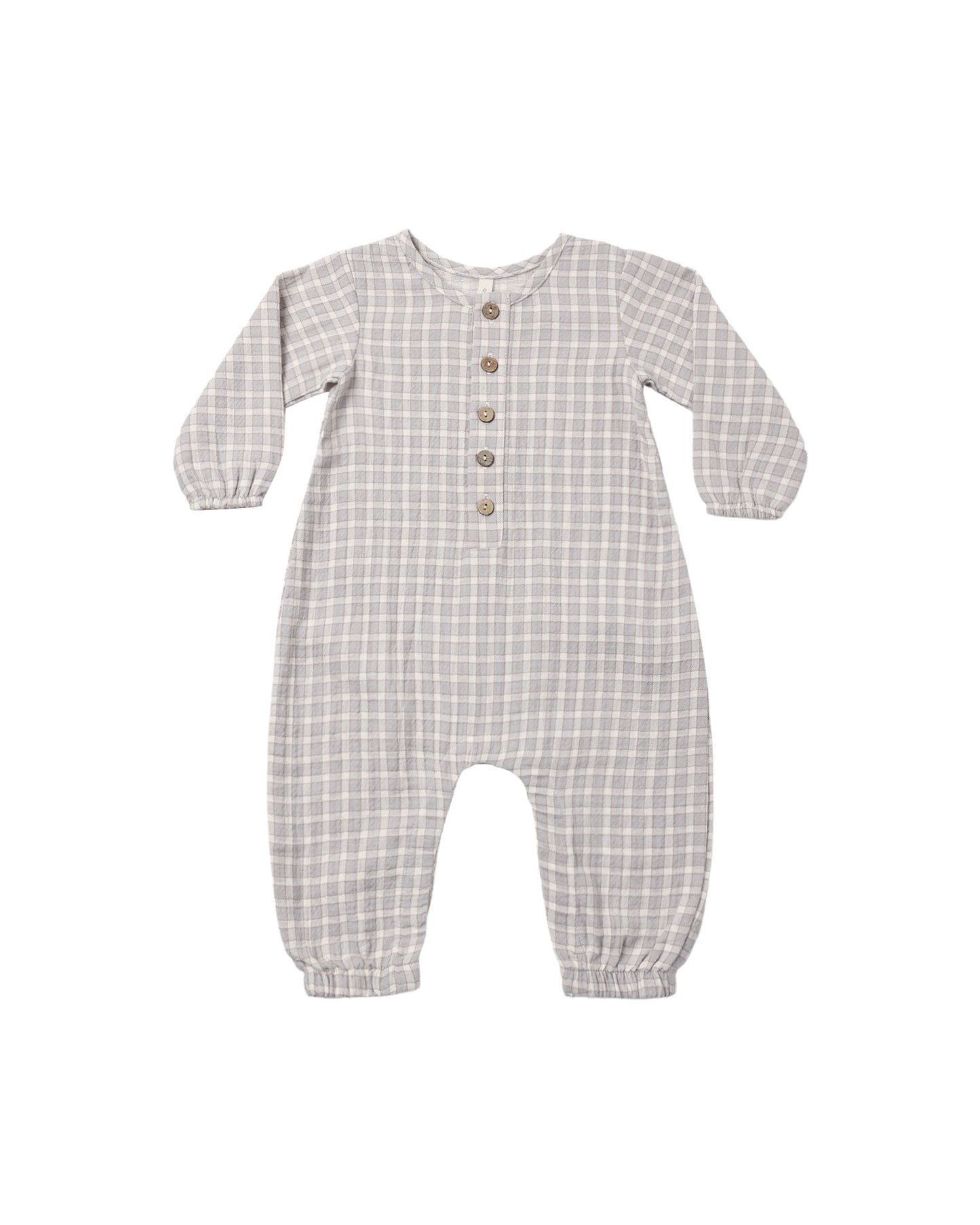 Quincy Mae Woven Jumpsuit - Blue Gingham