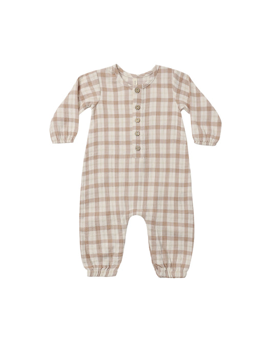 Quincy Mae Woven Jumpsuit - Rustic Plaid