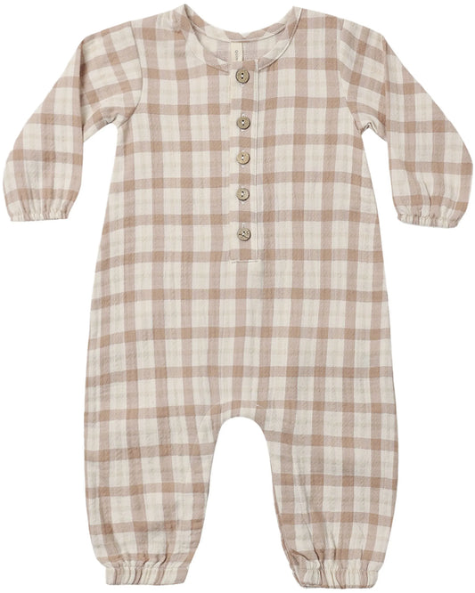 Quincy Mae Woven Jumpsuit - Rustic Plaid